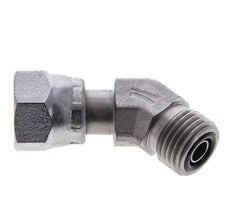 UNF 9/16''-18 x UNF 9/16''-18 F/M Codo de acero galvanizado de 45 grados ORFS 630 Bar - Hidráulico