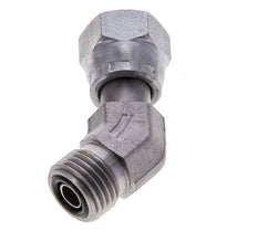 UNF 9/16''-18 x UNF 9/16''-18 F/M Codo de acero galvanizado de 45 grados ORFS 630 Bar - Hidráulico