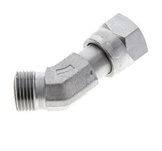 UN 13/16''-16 x UN 13/16''-16 F/M Zinc plated Steel 45 deg Elbow Fitting ORFS 630 Bar - Hydraulic