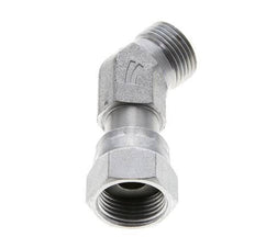 UN 13/16''-16 x UN 13/16''-16 F/M Codo de acero galvanizado de 45 grados ORFS 630 Bar - Hidráulico
