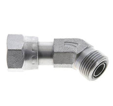 UN 13/16''-16 x UN 13/16''-16 F/M Codo de acero galvanizado de 45 grados ORFS 630 Bar - Hidráulico