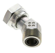 UN 1-7/16''-12 x UN 1-7/16''-12 F/M Codo de acero galvanizado de 45 grados ORFS 400 Bar - Hidráulico