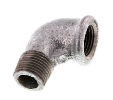 Rp 1/2'' x R 1/2'' F/M Zinc plated Cast iron 90 deg Elbow Fitting 25 Bar [5 Pieces]