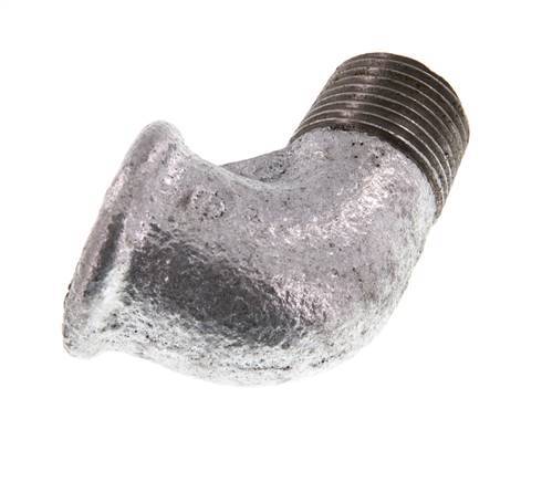 Rp 1/2'' x R 1/2'' F/M Zinc plated Cast iron 90 deg Elbow Fitting 25 Bar [5 Pieces]