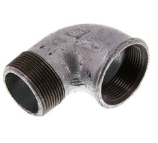 Rp 1 1/2'' x R 1 1/2'' F/M Zinc plated Cast iron 90 deg Elbow Fitting 25 Bar