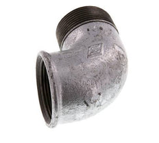 Rp 1 1/2'' x R 1 1/2'' F/M Zinc plated Cast iron 90 deg Elbow Fitting 25 Bar