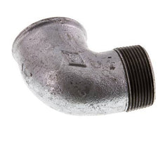 Rp 1 1/2'' x R 1 1/2'' F/M Zinc plated Cast iron 90 deg Elbow Fitting 25 Bar