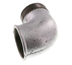 Rp 2 1/2'' x R 2 1/2'' F/M Zinc plated Cast iron 90 deg Elbow Fitting 25 Bar