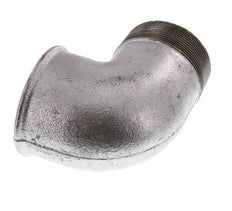 Rp 2 1/2'' x R 2 1/2'' F/M Zinc plated Cast iron 90 deg Elbow Fitting 25 Bar