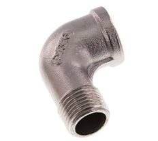 Rp 1/2'' x R 1/2'' F/M Codo de 90 grados de acero inoxidable 16 Bar