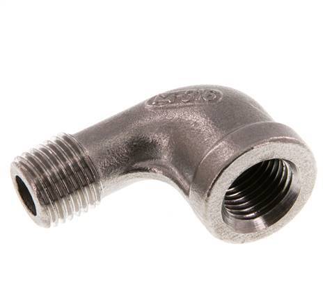 Rp 1/4'' x R 1/4'' F/M Stainless steel 90 deg Elbow Fitting 16 Bar [2 Pieces]