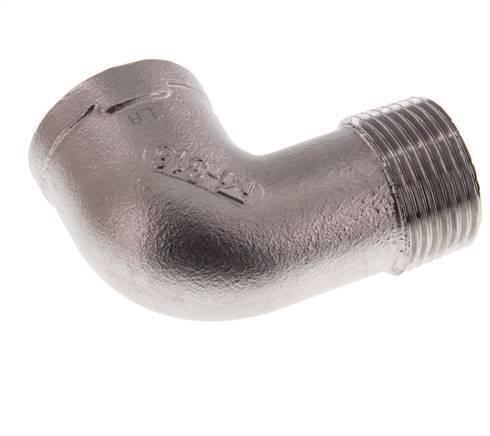Rp 1'' x R 1'' F/M Stainless steel 90 deg Elbow Fitting 10 Bar