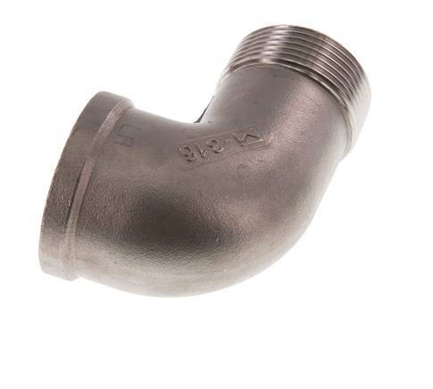 Rp 1 1/4'' x R 1 1/4'' F/M Stainless steel 90 deg Elbow Fitting 16 Bar