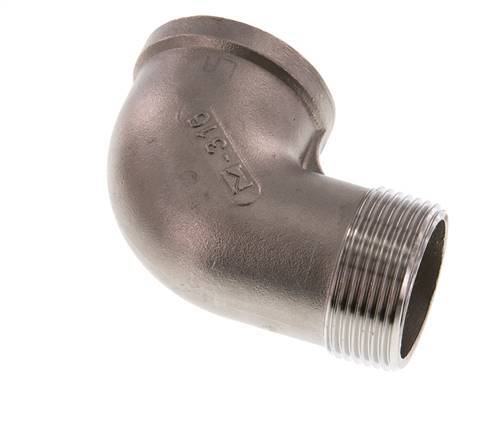 Rp 1 1/4'' x R 1 1/4'' F/M Stainless steel 90 deg Elbow Fitting 16 Bar