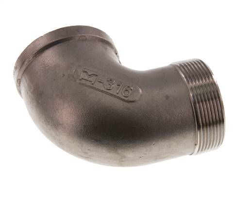 2'' NPT x 2'' NPT F/M Stainless steel 90 deg Elbow Fitting 16 Bar