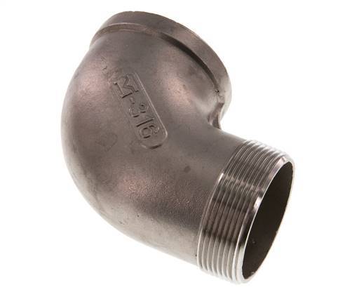 2'' NPT x 2'' NPT F/M Stainless steel 90 deg Elbow Fitting 16 Bar