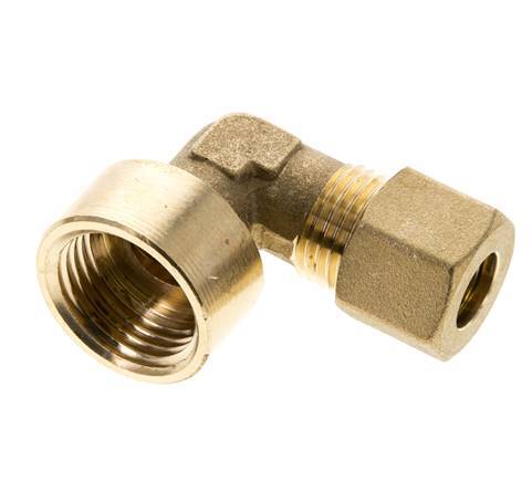 G 1/2'' x 10mm Codo de latón de 90 grados de compresión 95 Bar DIN EN 1254-2