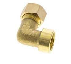 G 1/2'' x 14mm Brass 90 deg Elbow Compression Fitting 89 Bar DIN EN 1254-2