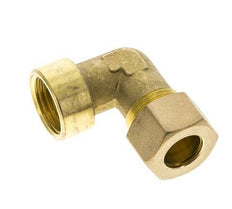 G 1/2'' x 14mm Brass 90 deg Elbow Compression Fitting 89 Bar DIN EN 1254-2