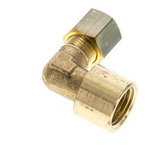 G 1/4'' x 6mm Codo de latón de 90 grados de compresión 150 Bar DIN EN 1254-2