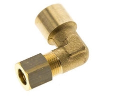 G 1/4'' x 8mm Codo de latón de 90 grados de compresión 135 Bar DIN EN 1254-2
