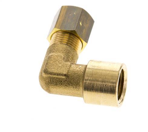 G 1/4'' x 8mm Codo de latón de 90 grados de compresión 135 Bar DIN EN 1254-2