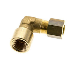 G 1/4'' x 8mm Codo de latón de 90 grados de compresión 135 Bar DIN EN 1254-2