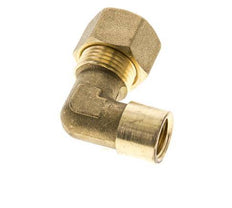 G 1/4'' x 12mm Codo de latón de 90 grados de compresión 75 Bar DIN EN 1254-2