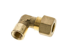 G 1/4'' x 12mm Codo de latón de 90 grados de compresión 75 Bar DIN EN 1254-2