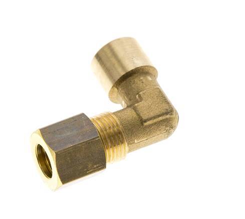 G 1/8'' x 8mm Codo de latón de 90 grados de compresión 135 Bar DIN EN 1254-2