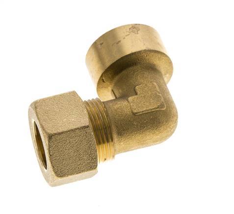 G 3/4'' x 18mm Codo de latón de 90 grados de compresión 67 Bar DIN EN 1254-2