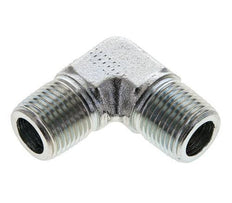 1/2'' NPT Male Zinc plated Steel 90 deg Elbow Fitting 225 Bar - Hydraulic