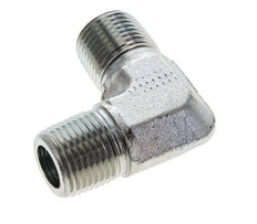 1/2'' NPT Male Zinc plated Steel 90 deg Elbow Fitting 225 Bar - Hydraulic