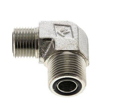 UN 13/16''-16 x UN 11/16''-16 Macho Codo de 90 grados de acero galvanizado ORFS 630 Bar - Hidráulico