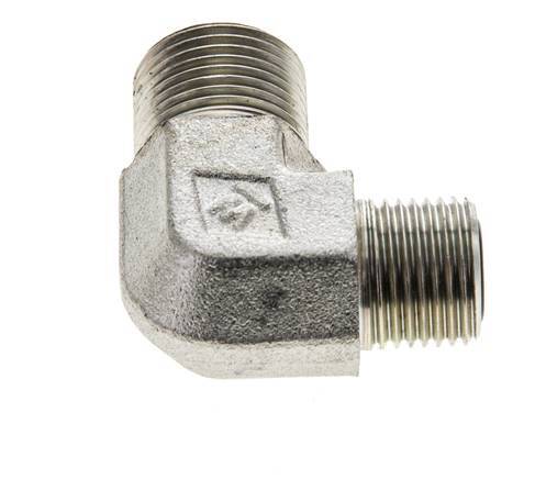 UN 13/16''-16 x UN 11/16''-16 Macho Codo de 90 grados de acero galvanizado ORFS 630 Bar - Hidráulico