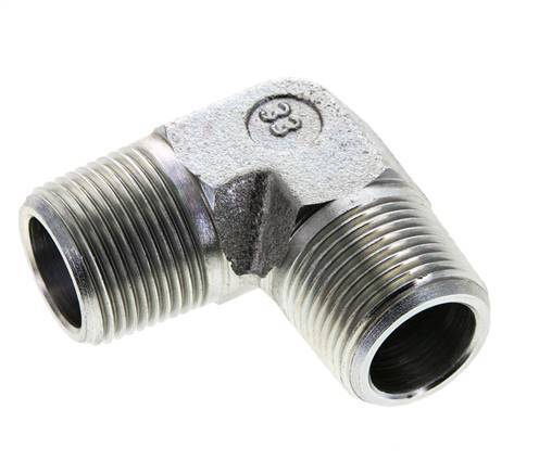 codo de 90º de acero galvanizado de 3/4'' NPT macho 200 Bar - Hidráulico
