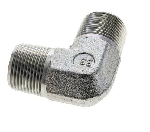 codo de 90º de acero galvanizado de 3/4'' NPT macho 200 Bar - Hidráulico