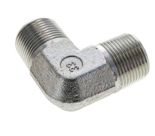 codo de 90º de acero galvanizado de 3/4'' NPT macho 200 Bar - Hidráulico
