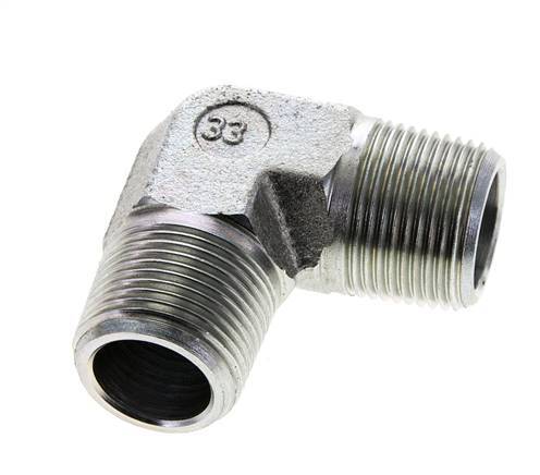 codo de 90º de acero galvanizado de 3/4'' NPT macho 200 Bar - Hidráulico