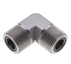 UN 1-3/16''-12 Male Zinc plated Steel 90 deg Elbow Fitting ORFS 400 Bar - Hydraulic