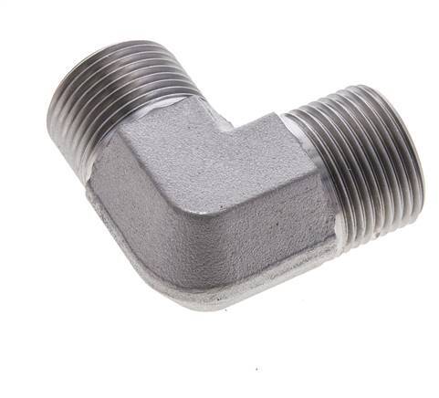 UN 1-3/16''-12 Male Zinc plated Steel 90 deg Elbow Fitting ORFS 400 Bar - Hydraulic
