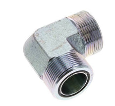 UN 1-11/16''-12 Male Zinc plated Steel 90 deg Elbow Fitting ORFS 250 Bar - Hydraulic