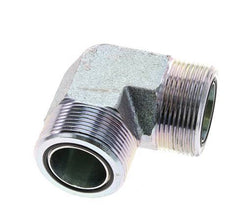 UN 1-11/16''-12 Male Zinc plated Steel 90 deg Elbow Fitting ORFS 250 Bar - Hydraulic