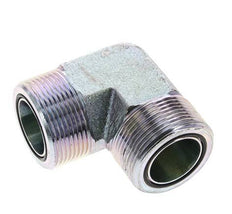 UN 1-11/16''-12 Male Zinc plated Steel 90 deg Elbow Fitting ORFS 250 Bar - Hydraulic