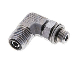 UNF 9/16''-18 x G 1/8'' Macho Codo de 90 grados de acero galvanizado ORFS 400 Bar - Hidráulico