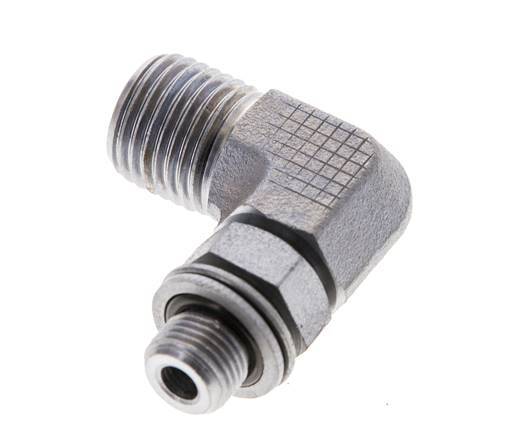 UNF 9/16''-18 x G 1/8'' Macho Codo de 90 grados de acero galvanizado ORFS 400 Bar - Hidráulico