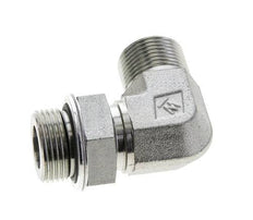 UNS 1''-14 x G 3/4'' Male Zinc plated Steel 90 deg Elbow Fitting ORFS 400 Bar - Hydraulic