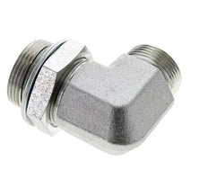 UN 1-7/16''-12 x G 1 1/4'' Male Zinc plated Steel 90 deg Elbow Fitting ORFS 250 Bar - Hydraulic