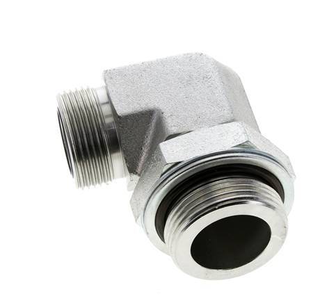 UN 1-7/16''-12 x G 1 1/4'' Macho Codo de 90 grados de acero galvanizado ORFS 250 Bar - Hidráulico
