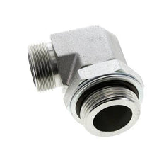 UN 1-7/16''-12 x G 1 1/4'' Male Zinc plated Steel 90 deg Elbow Fitting ORFS 250 Bar - Hydraulic